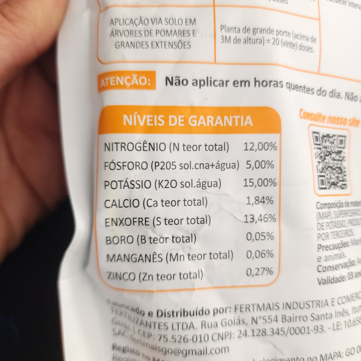 FERTMAIS FRUTAS 12-5-15 | ADUBO - Apolonia Grade